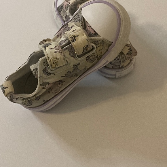 Converse Kids Cream and Purple Unicorn Sneakers - Picture 4 of 4